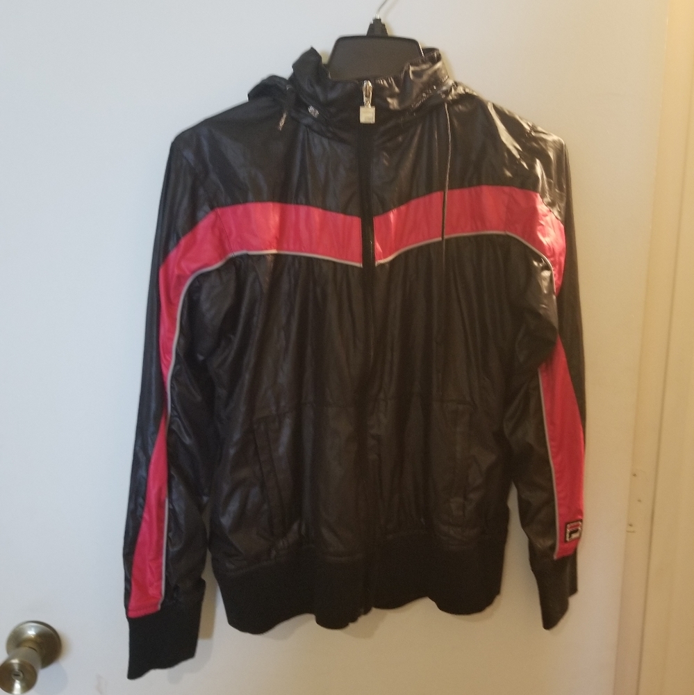 Fila Red and Black Jacket - Size Medium